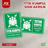 Acrylic Collect Point Sign | Assembly Point Sign | Evacuation Information Board | Emergency Evacuati