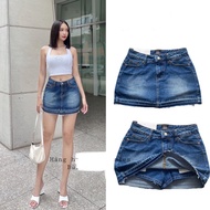 Full Tag Women's Jeans Skirt 2 Layers Lining Tassel Bear Pants BDG Genuine Exported High Quality Smo