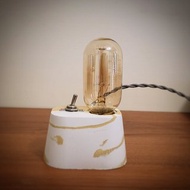 豆米混漿水泥鎢絲檯燈-附ON-OFF標誌開關