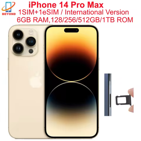 Apple iPhone 14 Pro Max International Version 128/256/512GB 1TB 6GB 6.7" Genuine Retina OLED Face ID