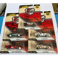 Hotwheels Vintage Racing Porsche 917K,JaguarXJS,Greenwood Corvette,Ferrari 250GTO,Lancia Stratos 26e