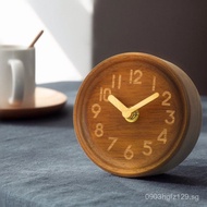 Silent Solid Wood Hot Sale Alarm Clock Decorative Clock Small Table Clock clock Solid Wood Needle Cr