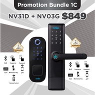 NOVAS Bundle 1C Promo | NV03G Smart Digital Gate Lock and NV31D Smart Digital Door Lock in Black | FREE INSTALLATION