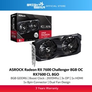 ASROCK Radeon RX 7600 Challenger 8GB OC Graphics Card