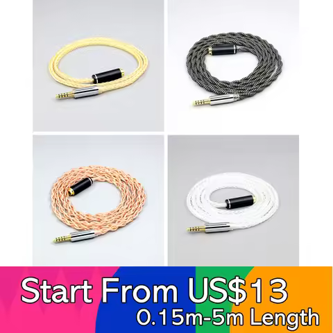 4.4mm Male To 4.4mm Female Extension Cable For IFI Zen DAC AMP DAP Player 99% Pure Silver Gold OFC W