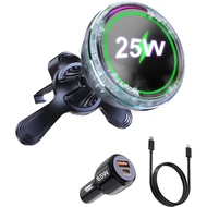 Koolehaoda Qi2.2 25W Car Mount Charger for MagSafe with TEC Cooling & Fan, Magnetic Wireless Charger