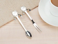 煮角 - 不銹鋼水果叉茶匙套裝 (抱抱貓咪, 怒)