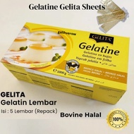 Gelatin Gelita Sheet 5 Sheets Halal Gelatin Gelita Sheet (BOVINE HALAL)