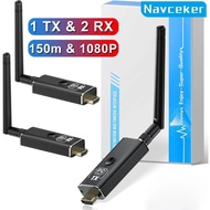 NEW Navceker 5G 150M Wireless HDMI Transmitter and Receiver Meeting Bluetooth Transceiver Audio for 