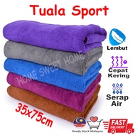 Tuala Muka , Door Gift 100% Serap Air Tuala Kereta Travelling Towel Microfiber Sport  35x75CM