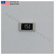 10PCS Taiwan-Grade 150R ±5%, 1206 SMD Resistor (151)