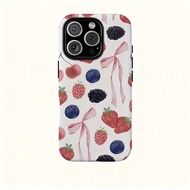 Pastoral Style Bow Strawberry Pattern Suitable for iPhone 17Promax 16Pro 15 11 12 13 14 xs XR 17Air 
