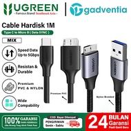 UGREEN USB A USB C to Micro B Hard Drive Enclosure Cable for Samsung Galaxy S5/Note 3 12.2 Pro Camer