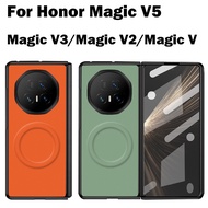 MagicV5 Casing Case for Honor Magic V5 Magic V3 Magic V2 Magic V Magnetic Minimalist PU Leather Shoc