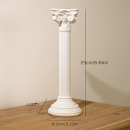 TEMU 1pc European Style Resin Roman Column Statue, Decorative Corinthian Sculpture For Home, Living