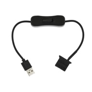 USB to Molex 4-Pin Fan Power Cable with Switch for Computer Case Fan 30cm 11.8inch