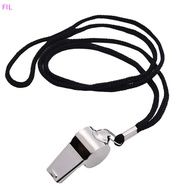 FIL 1 Pack Metal Whistle Referee Sports Rugby Stainless Steel Whistle Soccer OP