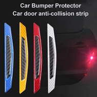 4Pcs/Set Car Door Bumper Sticker Car Reflective Decal Strip Warning Safety Mark Anti-collision Auto 