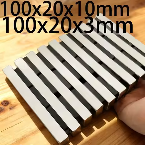 N52/N35 Square Generator Bar Block 100x10x3/5/10 Strong Generation Magnets for Science Motor Project