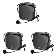 3X Portable Voice Amplifier Booster with Microphone Loudspeaker Personal PA System