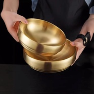 Rice Small Bowl  Bibimbap Bowl Cold Noodle Bowl Golden Stainless Steel Instant Noodle Bowl Ramen Bow