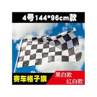 F1 Racing Flag Kart Checkered Flag Order Signal Flag Track Flag Hair Car Final Command Flag Black Wh