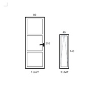 DP Pesanan pintu aluminium acp &amp; jendela 2 unit (Bp. Ikhwan)