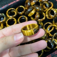 Natural tiger eye TA ring, 7mm to 10mm version, size 16mm to 20mm