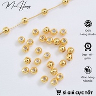 Set of 10 4mm smooth ball charms with rubber cushion - TL285 MOCHUONGJEWELRY