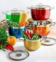 Panci Set Vicenza V510 - Stainless Cookware V510 Rainbow