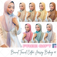 Tudung Bawal Instant Cotton jersey (awning terbentuk) ironless bawal travel malas