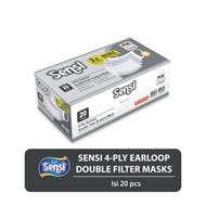 Sensi Masker 4 ply Earloop / Masker Biasa 4Ply SENSI 1 BOX 20