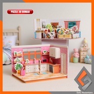 SN-M389 DIY Home Interior Educational Toys 3D Puzzle Miniature Craft Paper Foam Creative Home Assemb