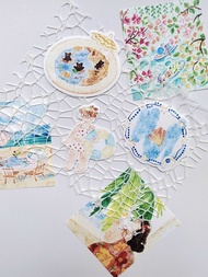 【便簽】去看海 長方形異形便簽 手帳隨心配 和紙便簽