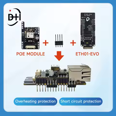 ETH01-EVO Enlightenment Display ESP32-C3 module WIFI Bluetooth Ethernet 3 in 1 Internet of Things Ga