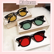 【READY STOCK 】Women's Fashion Sunglasses Retro Square Frame Glasses Anti-UV Street Sunglasses Cermin