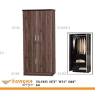 EUREKA 2.5ft Tall 2 Door Wardrobe/Almari Baju Pintu Small Door Locker (Deliver &amp; Installation Within Klang Valley)