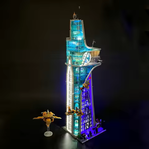 BYB LED Light Kit For 76269 Avengers Tower Building Blocks Decorative Lamp Remote Control Not Includ