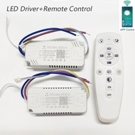 APP Control LED Driver 2.4G Remote Intelligent LED Transformer (12-24W)X2 (40-60W)X2 For Dimmable Color-Changeable Chandelier