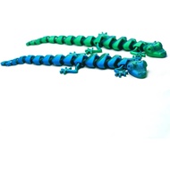 3D Printed House Lizard Ornament,Articulated Wall Gecko Flexible Joint Models