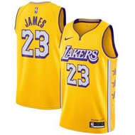 Nike LeBron James Lakers City Edition 2109 2020 19-20 LA Home Swingman SW Jersey Yellow Number 23 Si