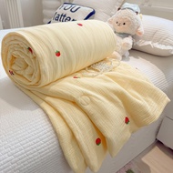 Wrinkled Yarn Embroidered Summer Quilt Single/queen/king Size Thin Duvet Single Size Blanket