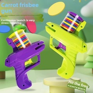 Children Flying Saucer Gun Carrot Gun Toy EVA Toy Gun Parent-Child Outdoor Toy Soft Bullet Gun Battl