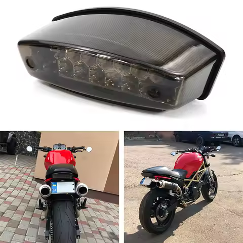 Aftermarket 3 Wire LED Taillight Brake Tail Light Tail Rear Lights Fit For Ducati Monster 400 620 69