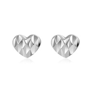 SK Jewellery 14K White Gold Harley Heart Earrings