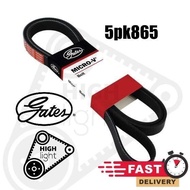 5PK865 Gates / Bando Fan Belt - PROTON Waja 1.6 MMC (Mitsubishi) V Belt 5PK 865