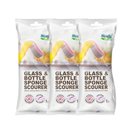 Readycare ฟองน้ำล้างแก้วพร้อมใยขัด สำหรับแก้วน้ำคอแคบแก้วไวน์หรือแก้วน้ำ 3 Pack