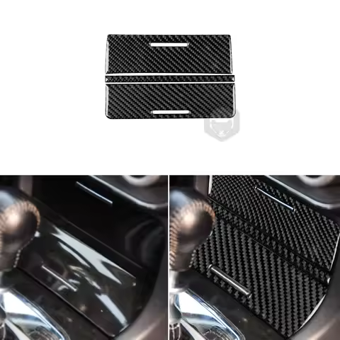 For Mitsubishi Lancer GT GTS 2010-2015 Carbon Fiber Central Control Storage Cover Glove Box Trim Car