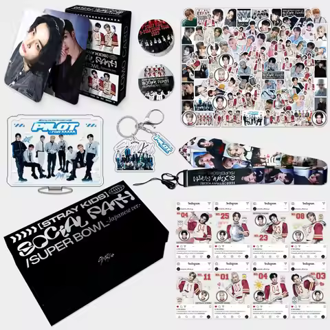 New Skzoo Stray Kids Gift Box Skz Karma Album Do It Felix Hyunjin Peripheral Set Keychain Small Card