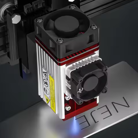 12W A40640 diode laser module with air-assisted 450nm PWM NEJE laser head for wood, leather, and sta